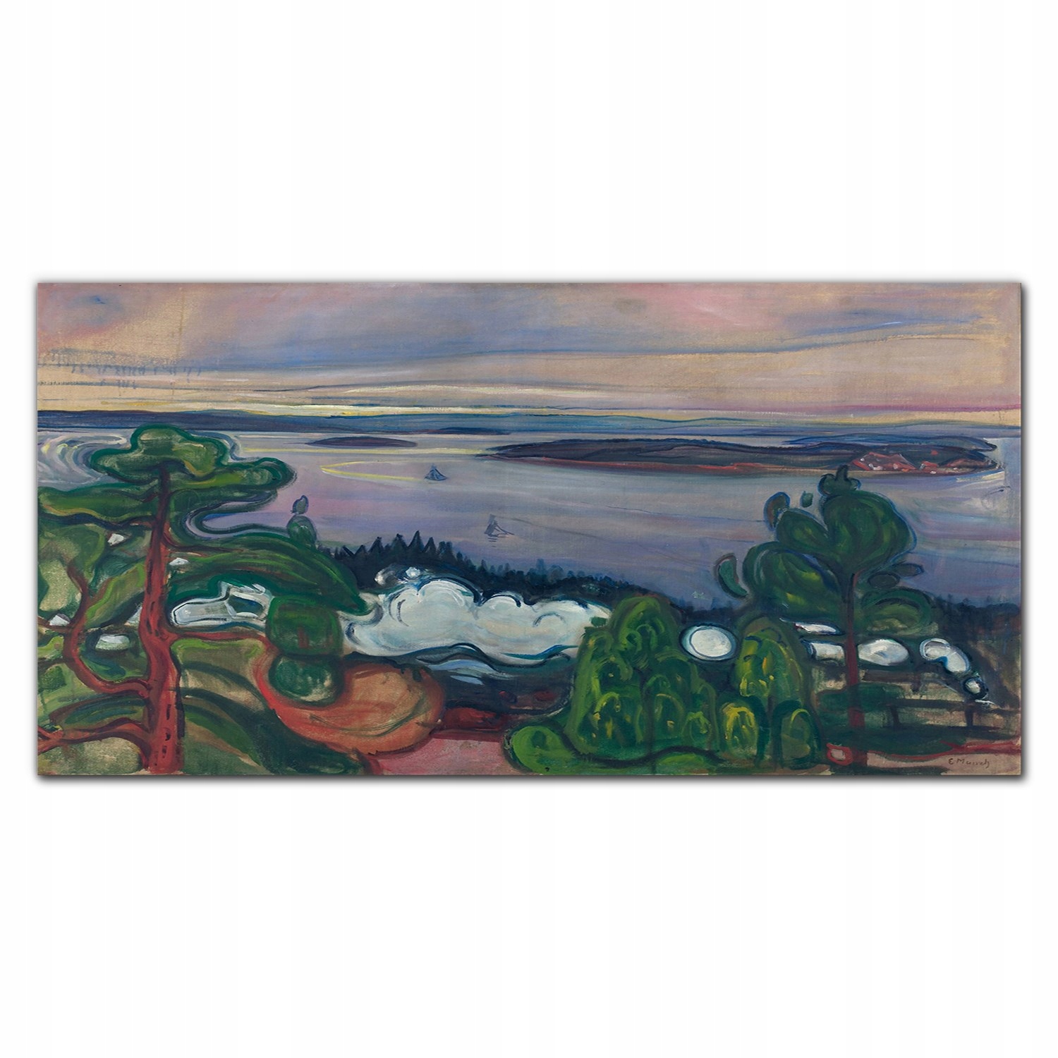 Obraz na plátne Vlak Edvard Munch 140 x 70 cm