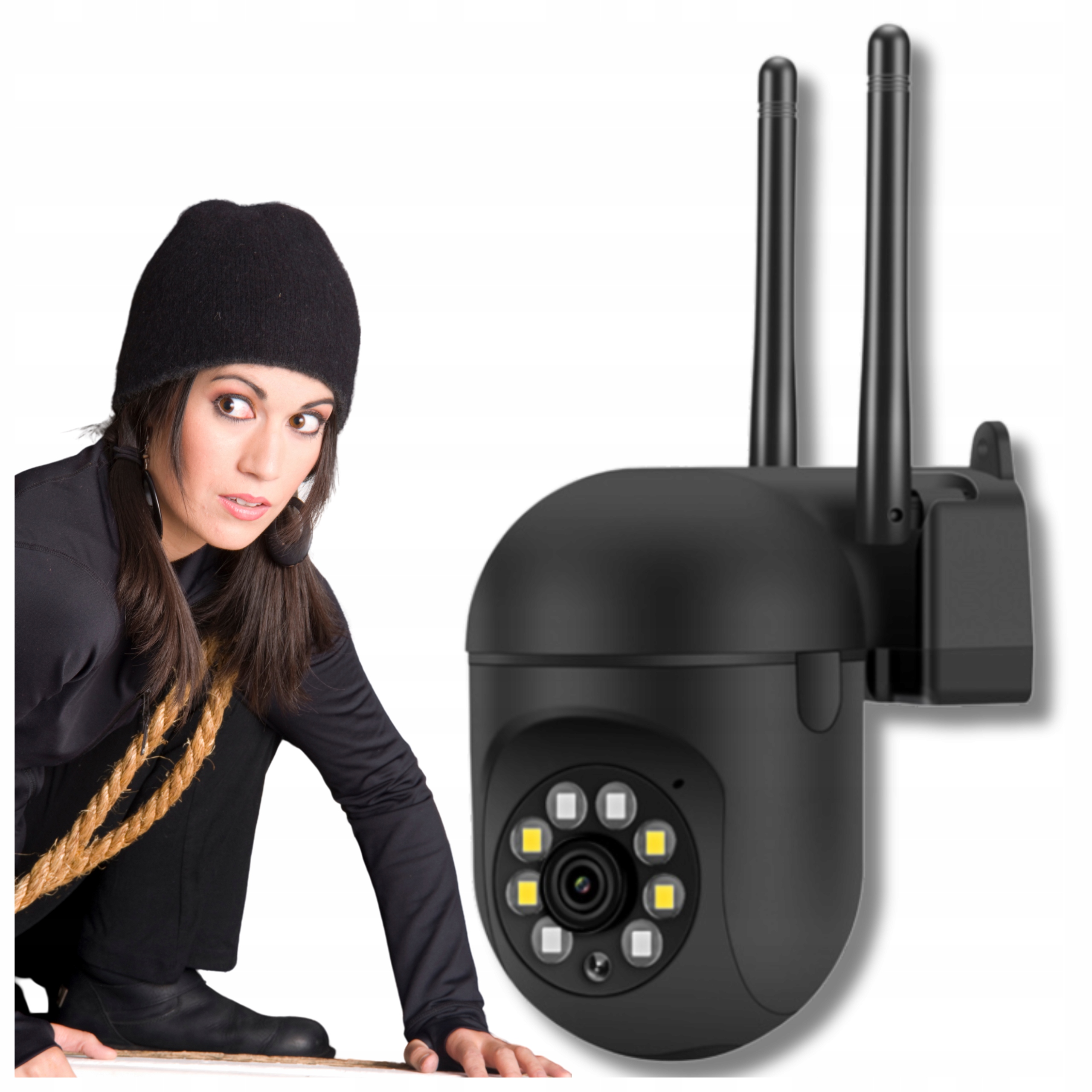 Ip Wifi Venkovní Otočná Kamera S Plným Rozlišením Hd Snímač Pohybu, Náhled Telefonu