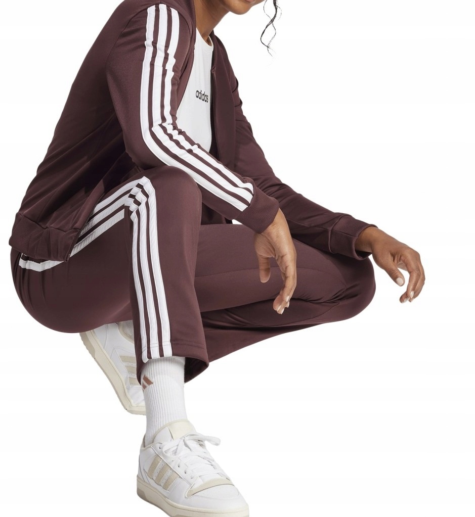 dres damski adidas r S JD2683 bordowy poliester