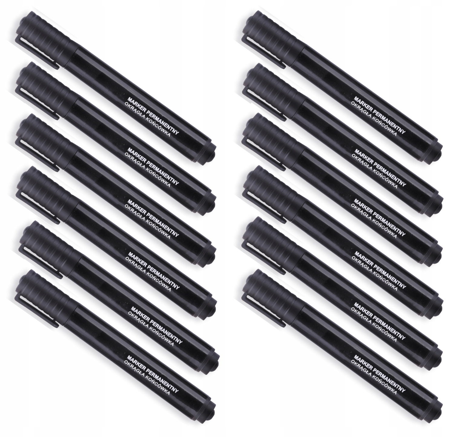 

Permanentne markery 1-3mm komplet 12szt czarne