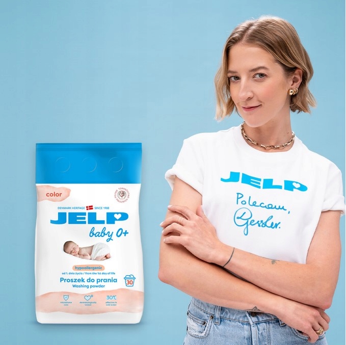 Hipoalergiczny proszek do prania kolorów JELP Baby 0+ 2.25 kg Wyrób medyczny nie