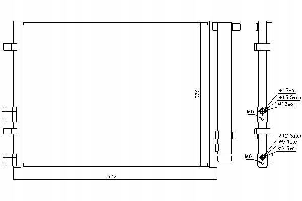 Kondenzátor Nissens 976061J000 976064P000 562023N Hy