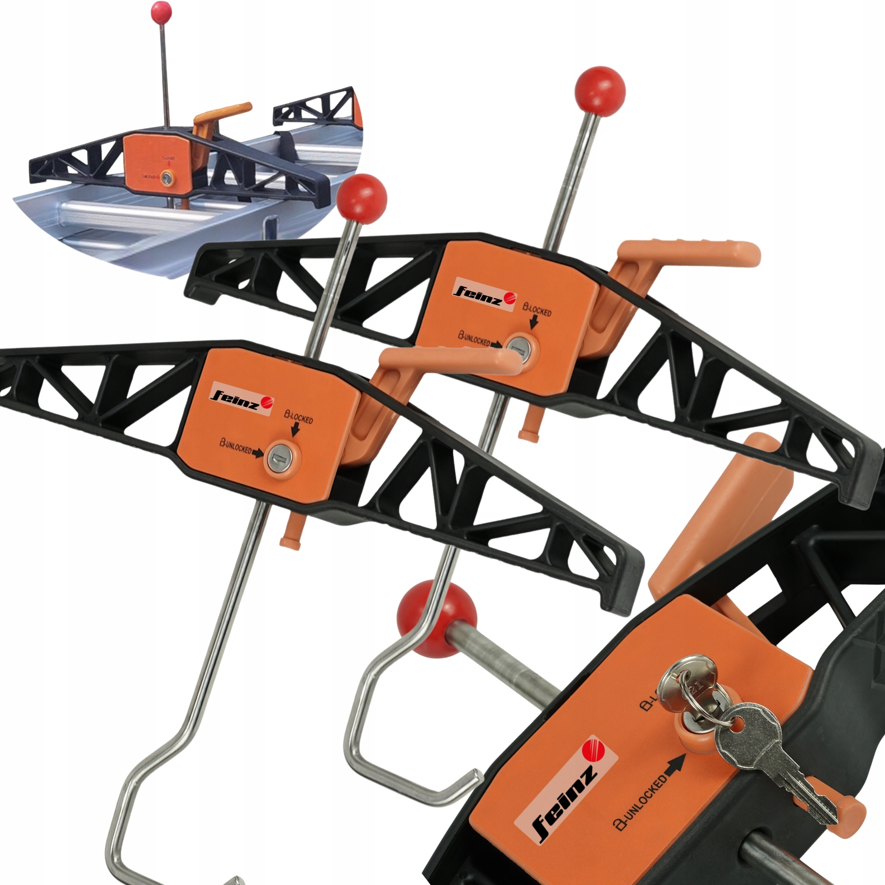 Držák Na Žebřík Do Auta, Nosič Na Přepravu Žebříku, 2 Ks