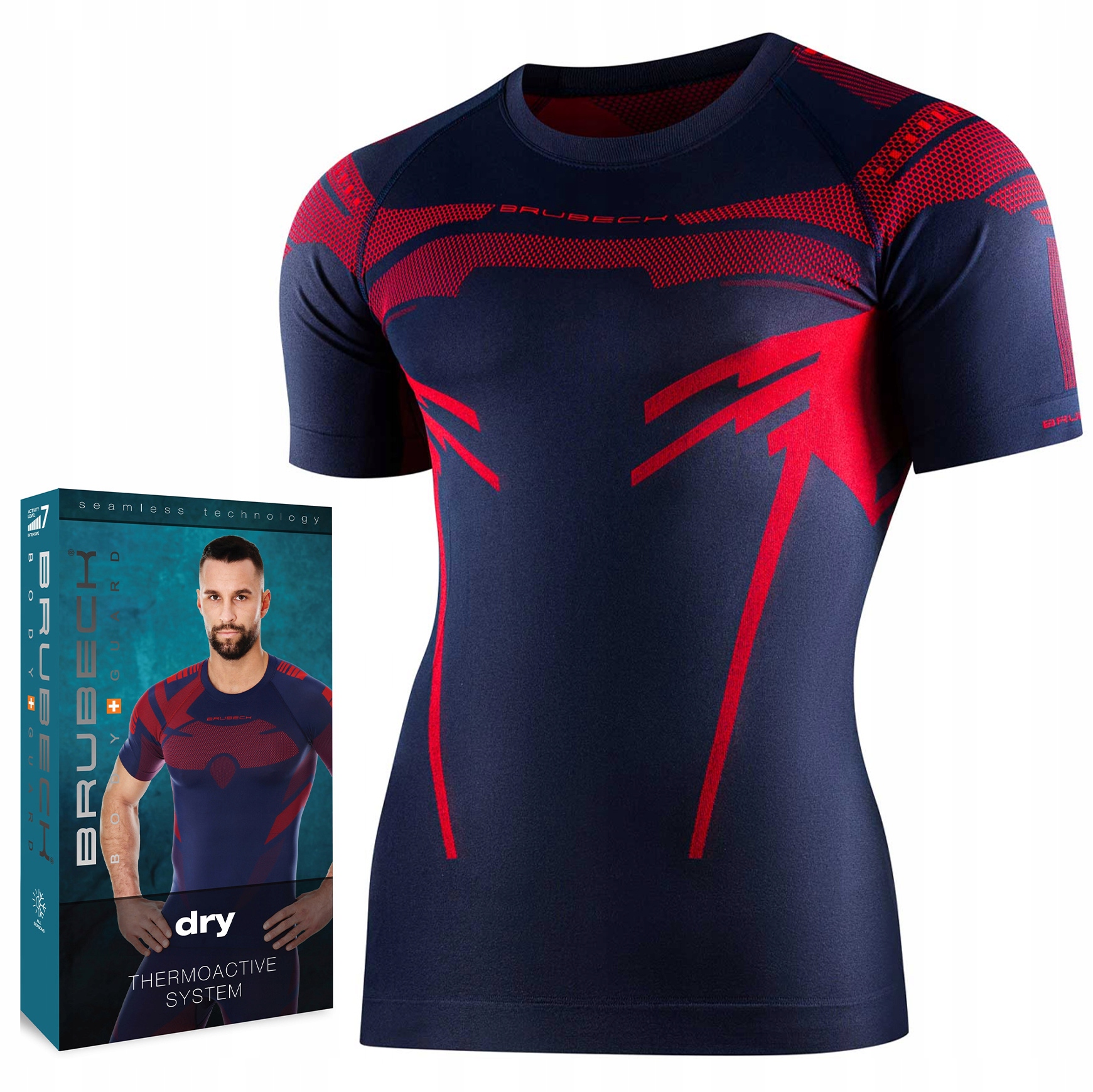 Termoaktivní Tričko Brubeck Dry Pánské sportovní tričko s krátkým rukávem M