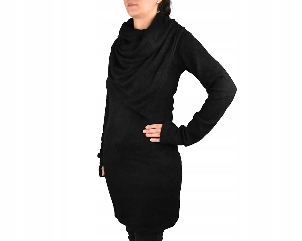Šaty Ira s límcem, černá