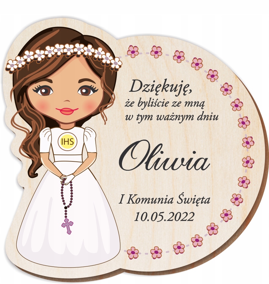 Podziękowania na Komunię Komunijne Komunia MAGNES