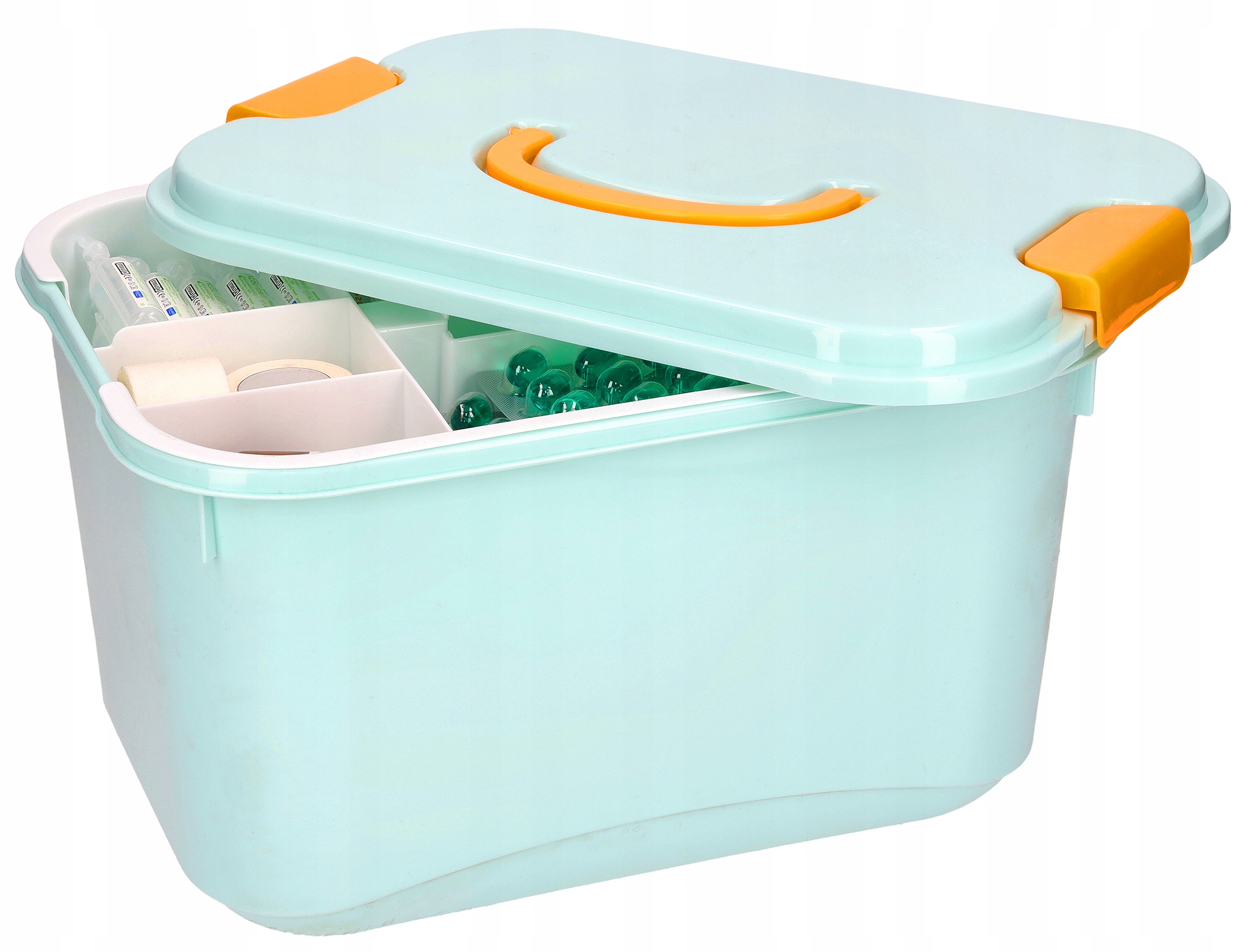 ORGANIZER POJEMNIK LEKI KASETKA APTECZKA NIEBIESKA ZAMYKANA AP7 Kod producenta POJEMNIK NA LEKI AP7