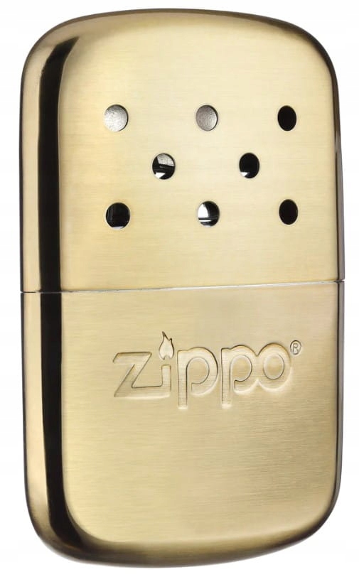 Ohřívač rukou Zippo zlatý kovový 12 hodin s pouzdrem