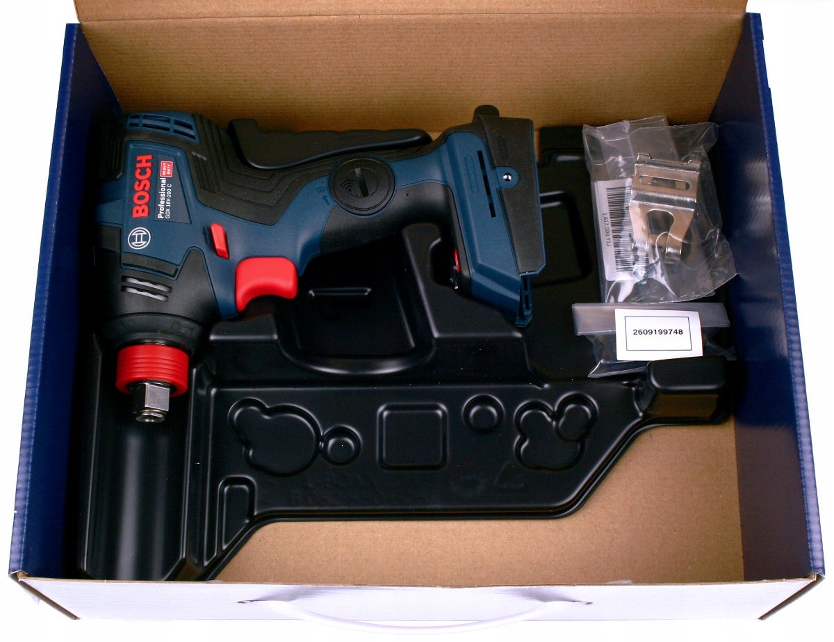 KLUCZ UDAROWY GDX 18V-200 C BOSCH KORPUS BODY Częstotliwość udarów 4000 1/min