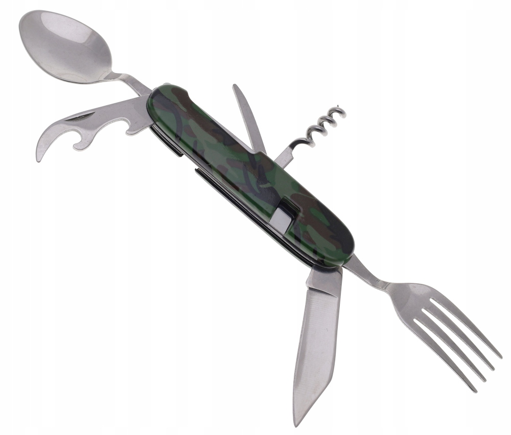 

Niezbędnik Turystyczny 6w1 Nóż Sztućce Łyżka 879