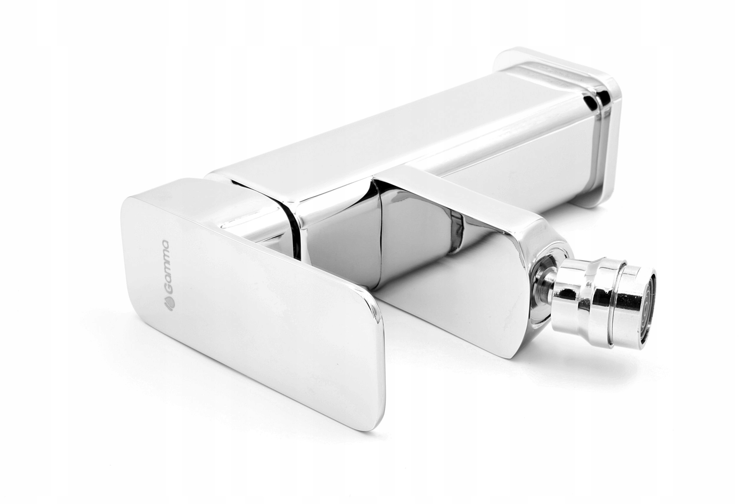 BATERIA BIDETOWA CHROM ZESTAW MOSIĄDZ KWADRATOWA ŁAZIENKOWA CARO KOMPLET Kolor chrom