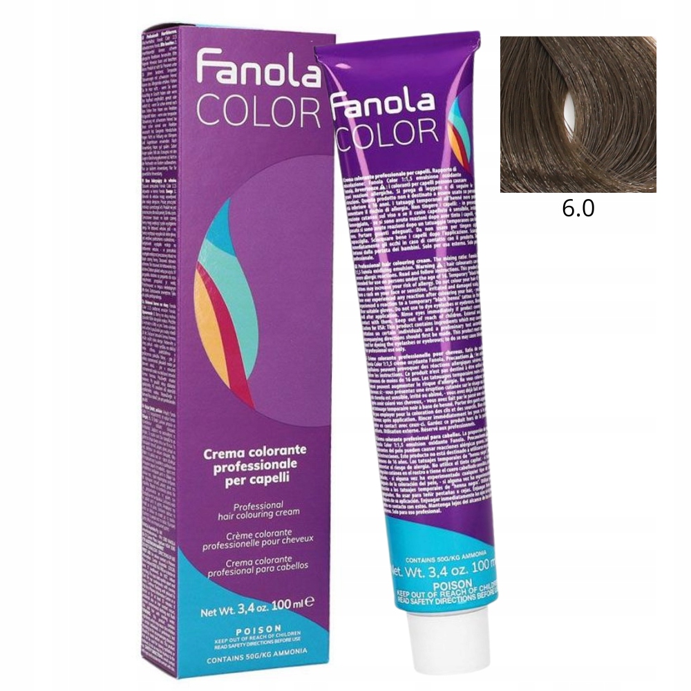 FANOLA CREMA COLORE 6.0 FARBA DO WŁOSÓW 100ml