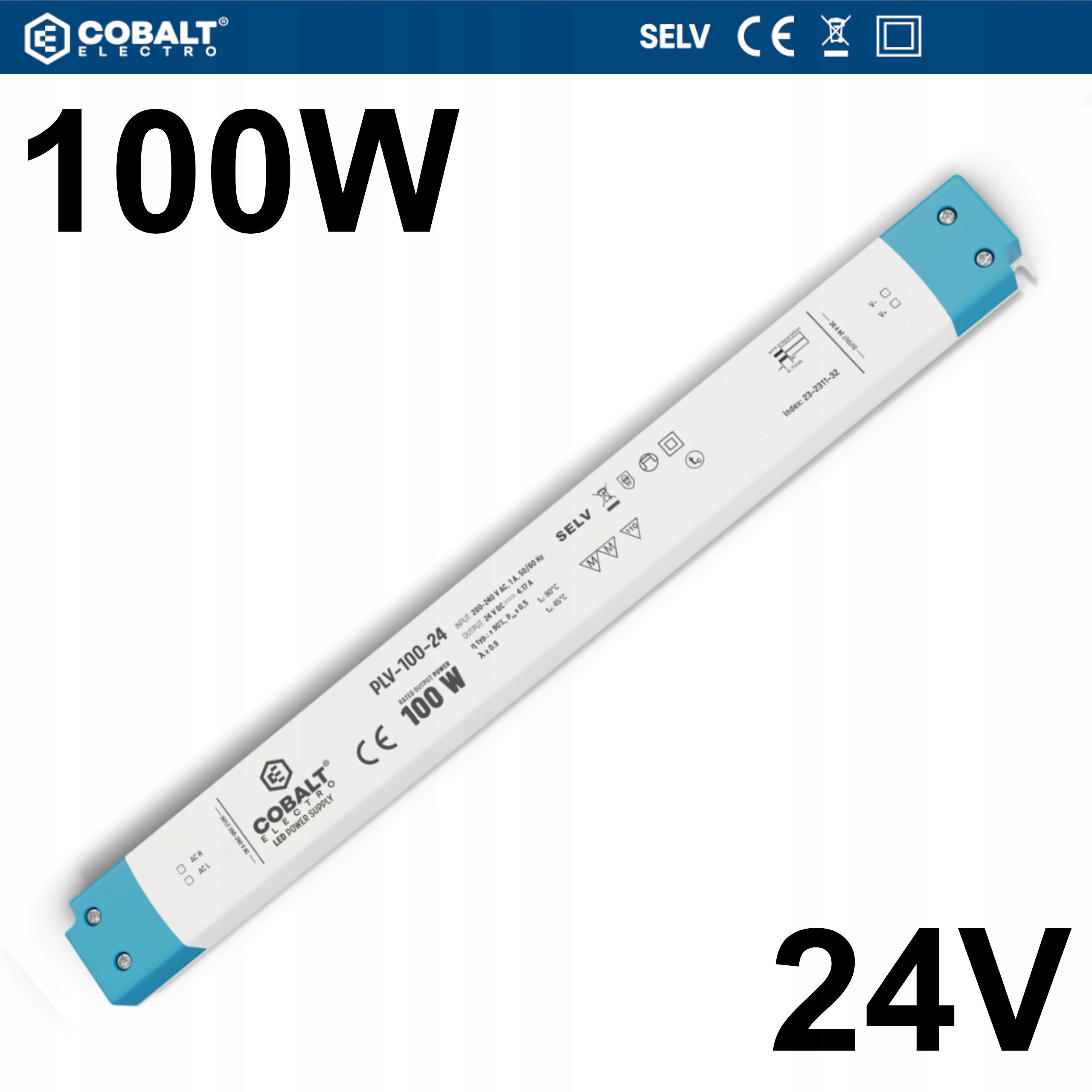 Napájecí Zdroj Pro Led Pásky Ultra Slim IP20 Plv 100W 24V