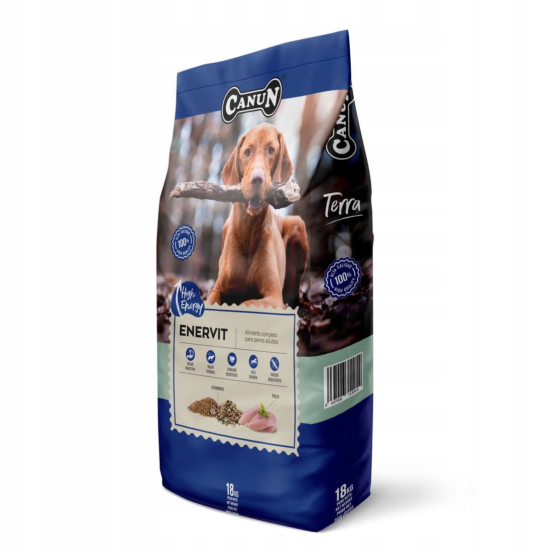 Canun Terra Enervit 18 kg krmivo pro dospělé psy, snadno stravitelné