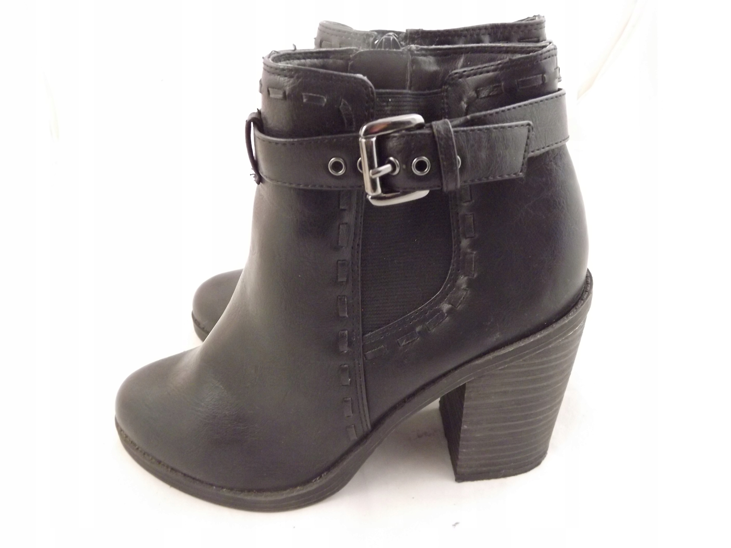 NEW LOOK botki na słupku 24 cm Rozmiar 37