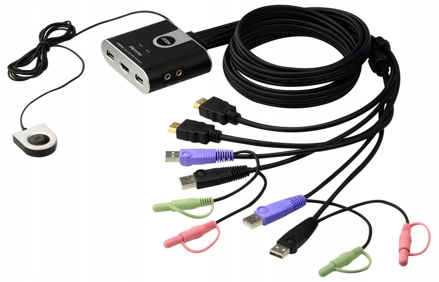 Aten CS692 2-Portový Kvm Prepínač s Káblami