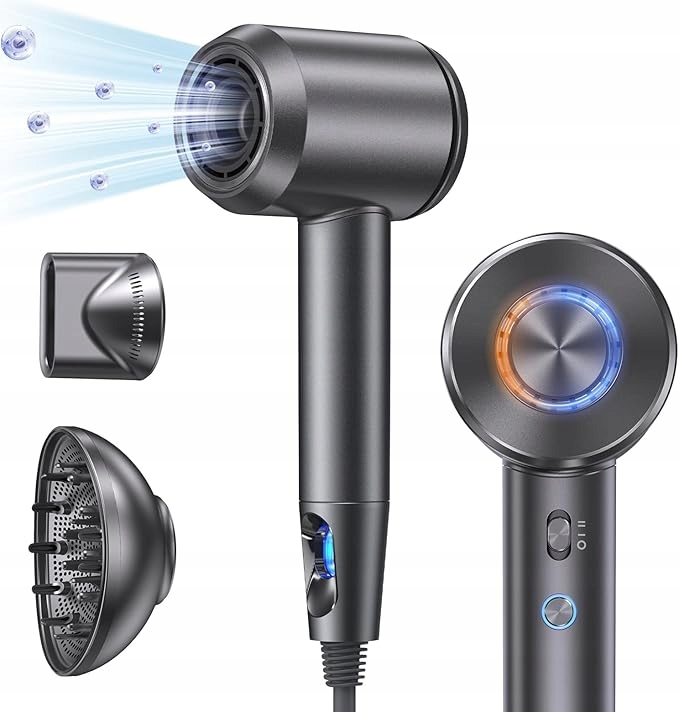 llano Jonowa Suszarka do Włosów z Dyfuzorem 5 Ustawień Temperatury