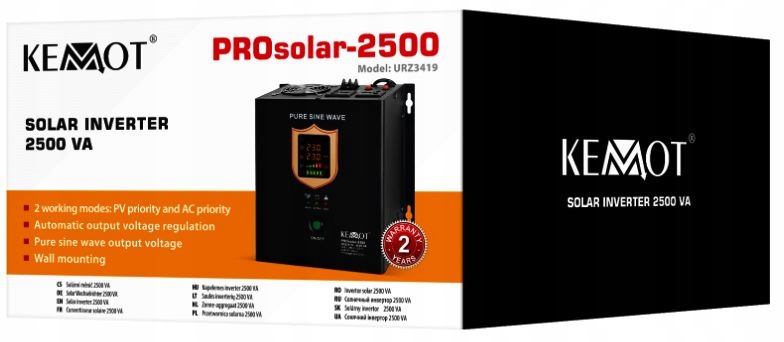 PRZETWORNICA SOLARNA INVERTER NAŚCIENNA KEMOT PROSOLAR-2500 24V Rodzaj przetwornica