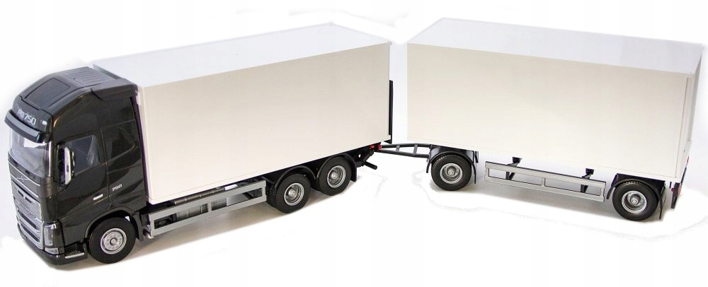 Emek Volvo Fh zvedákem a přívěsem černý