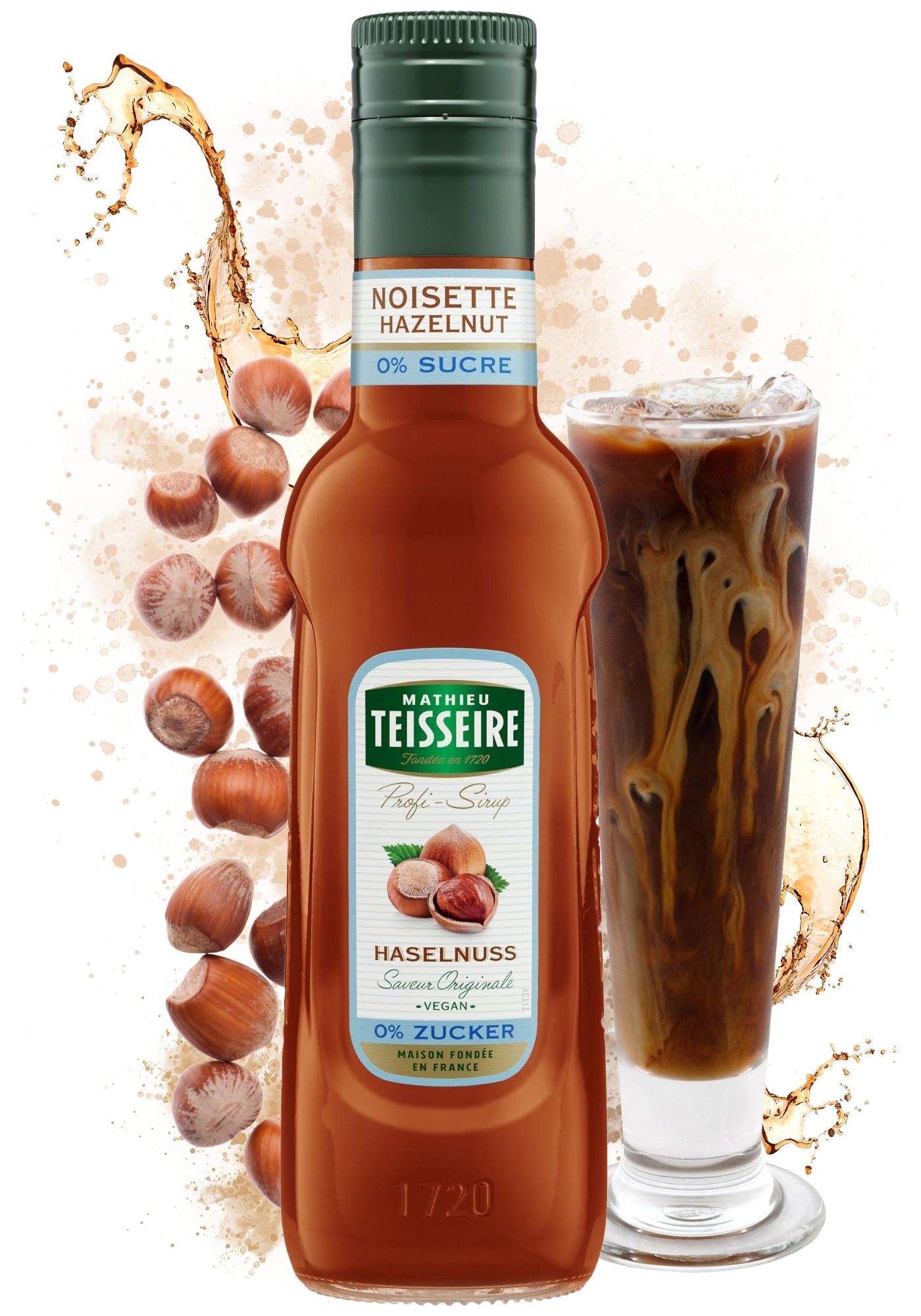 Syrop Mathieu Teisseire Hazelnut ZERO ORZECH LASKOWY bez cukru 250ml