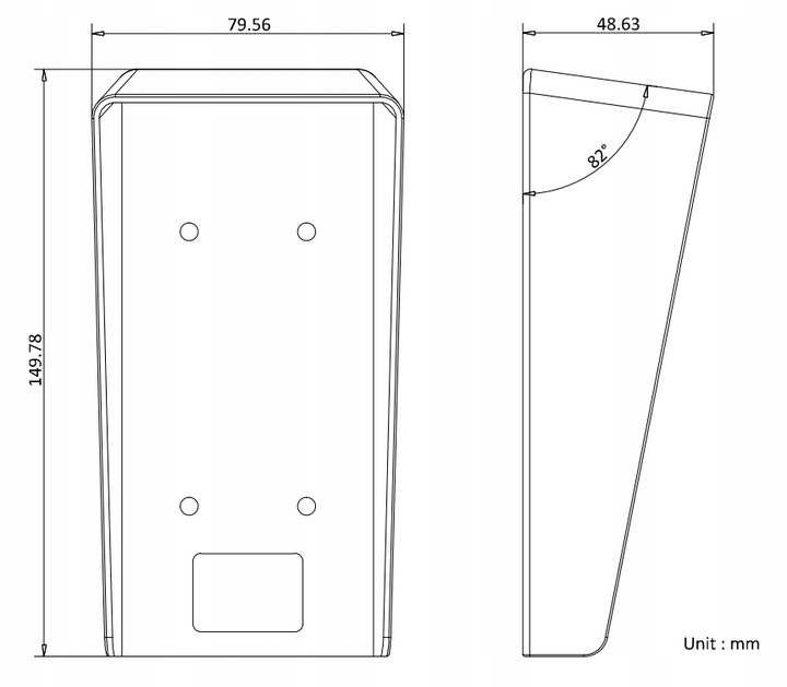 PRZECIWDESZCZOWY DASZEK stacji bramowej HikVision Typ domofonu Inny