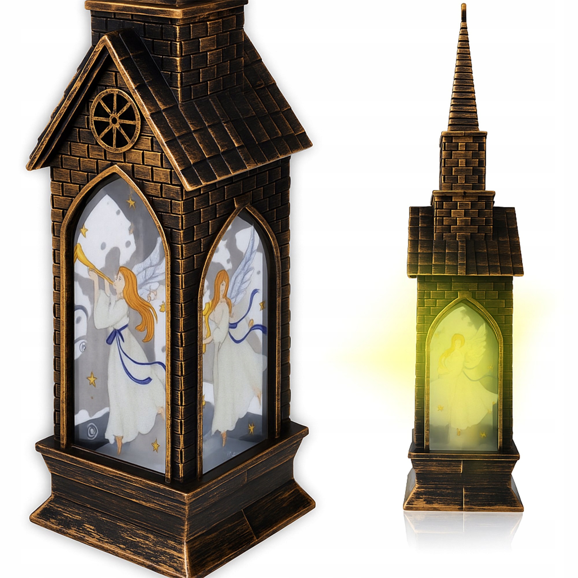 KOŚCIÓŁ DEKORACJA LED ŚWIĄTECZNA DOMEK FIGURKA OZDOBA NA BOŻE NARODZENIE