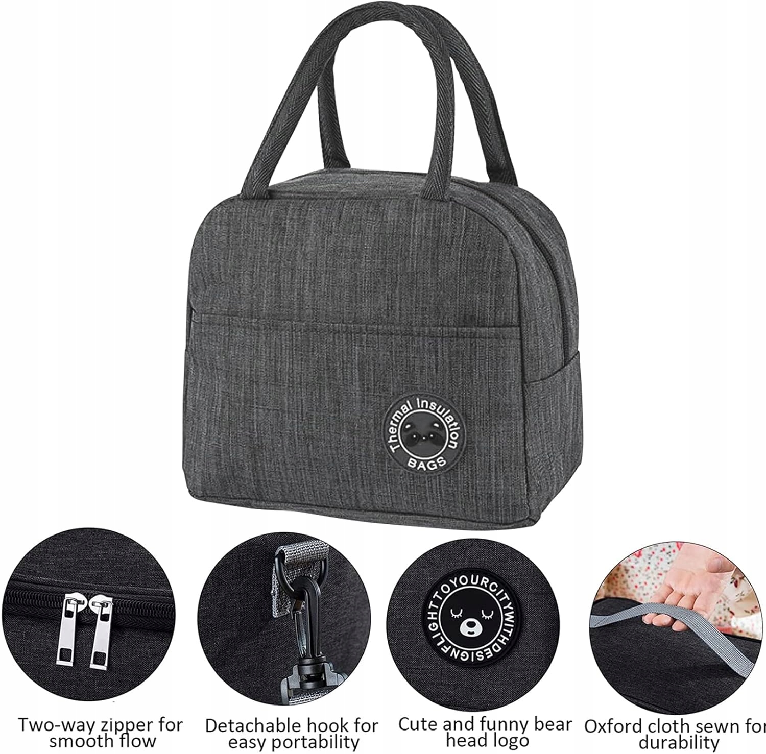 TORBA LUNCHBOX PIKNIKOWA NA ŚNIADANIE TERMICZNA IZOLACYJNA ŚNIADANIOWA Model Home