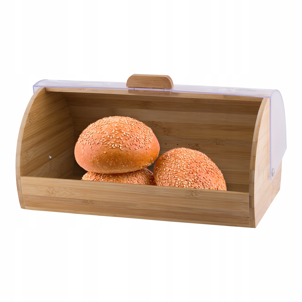 CHLEBAK POJEMNIK na CHLEB PIECZYWO BAMBUS KAMILLE Kolor odcienie brązu i beżu przezroczysty