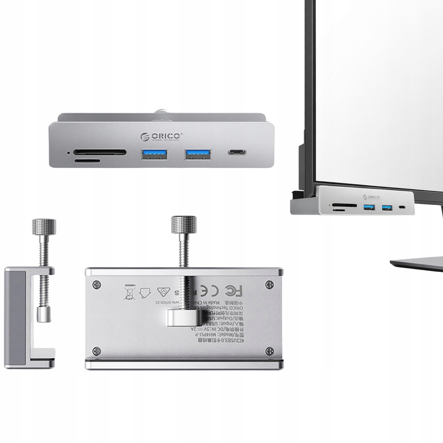 Adapter Przejściówka Hub 4w1 Usb-c 2x Usb-a 3.2 1xUSB-C 3.2 1xSD&TF Orico