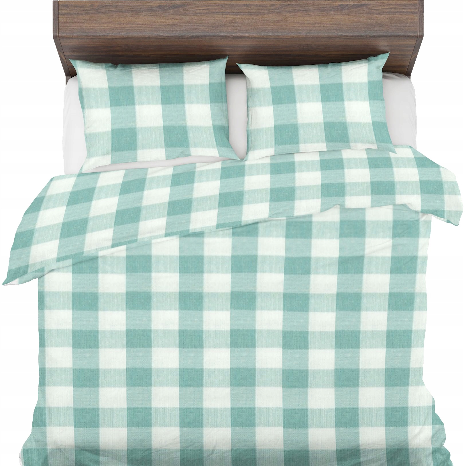 Povlečení antialergické 160x200+1x70x80 100% přírodní Bavlna Mátová Mřížka