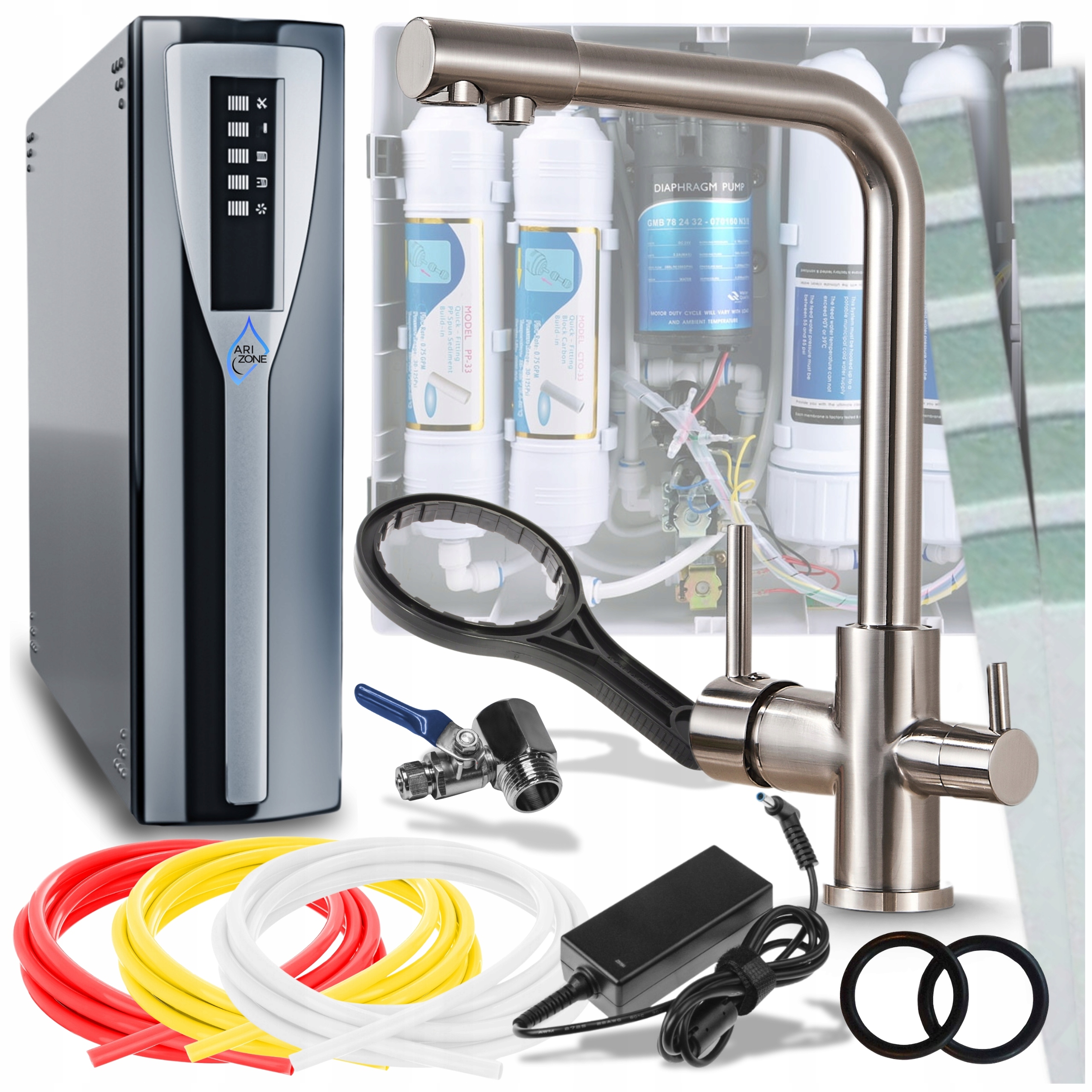 Sada na filtrovanie vody Kuchynský filter Trojcestná batéria Kohútik do kuchyne