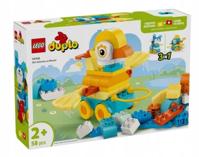 Lego 10448 Duplo 3V1 Zvířátka Na Kolečkách