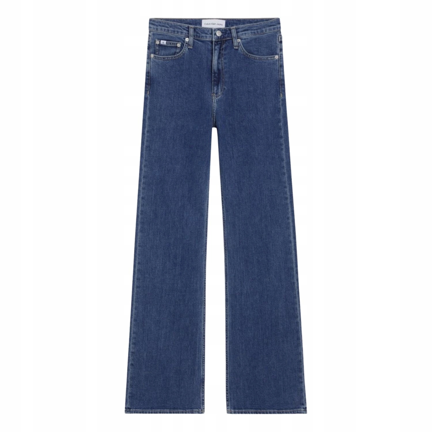 Dámské kalhoty Calvin Klein Jeans s širokými nohavicemi a vysokým pasem W25 L32