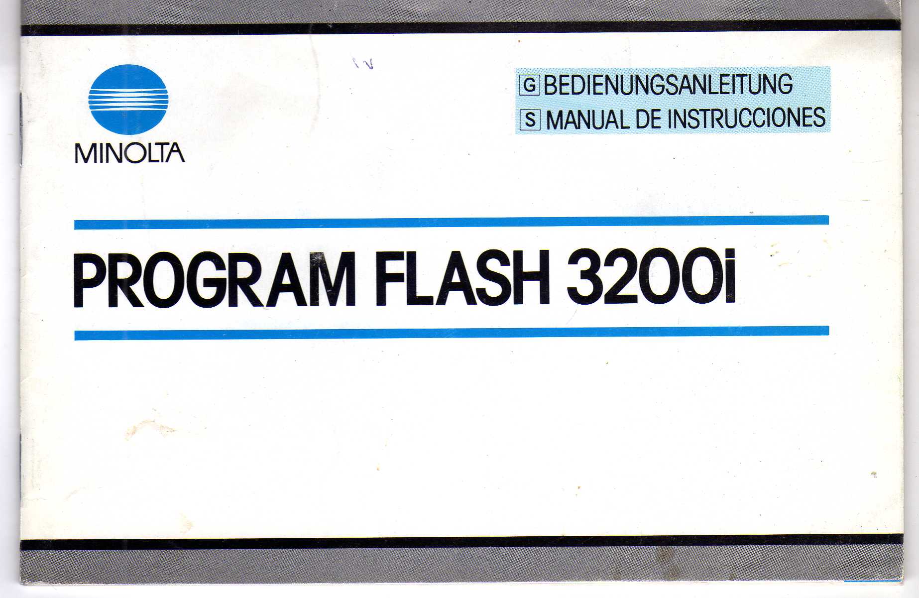 MINOLTA программа FLASH 3200I руководство немецкий испанский вспышка