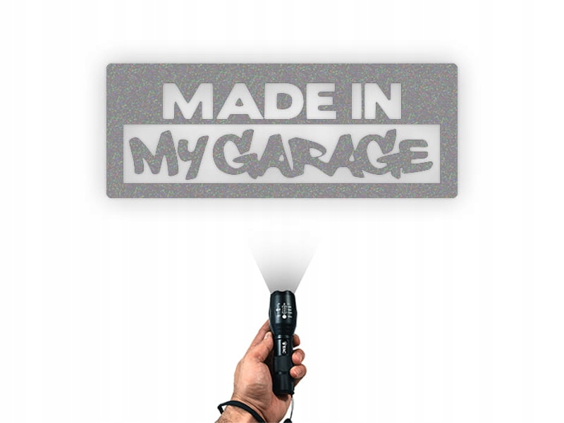 MADE IN MY GARAGE - Naklejka na samochód na auto ODBLASKOWA Producent Inny