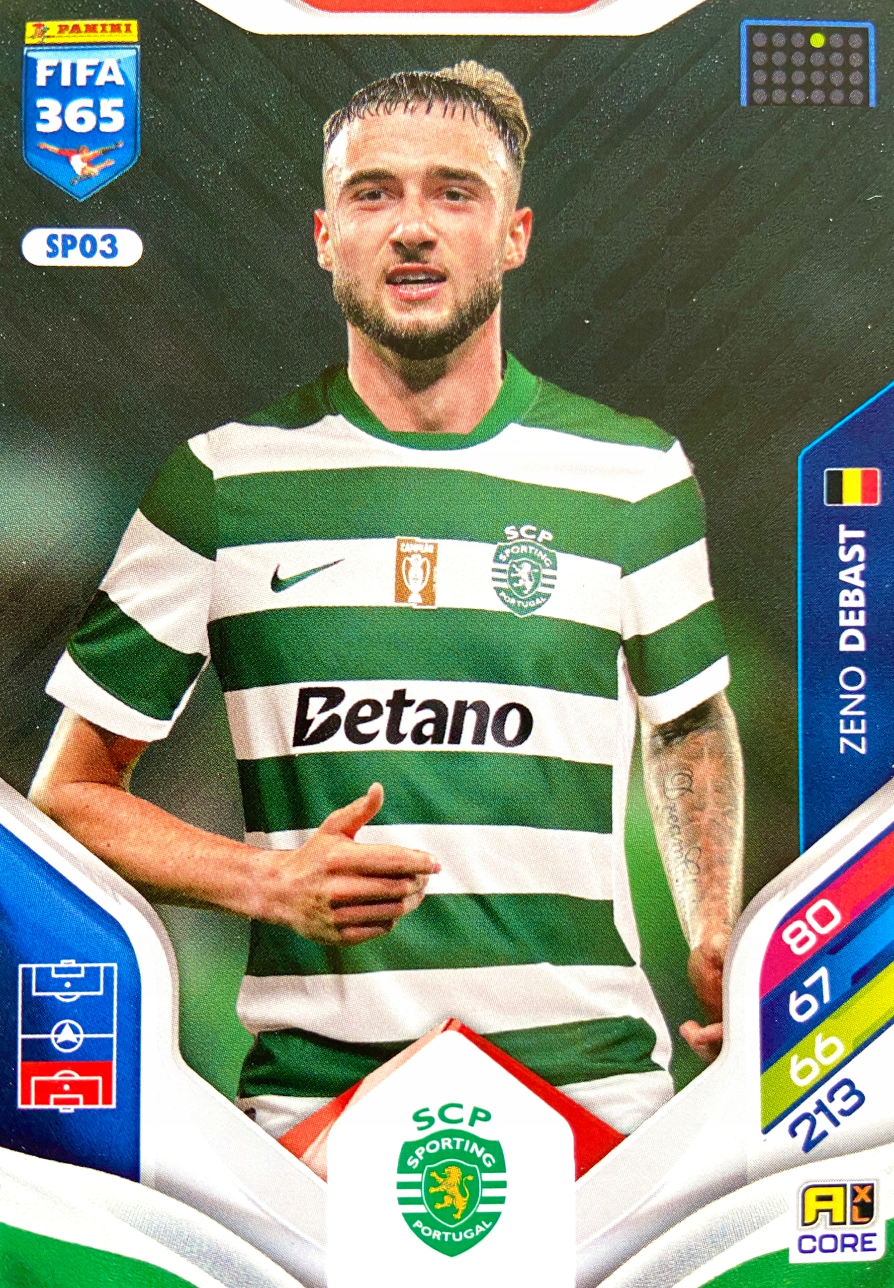 Panini Fifa 365 2026 Core Team Mate SPO3 Zeno Debast Sporting