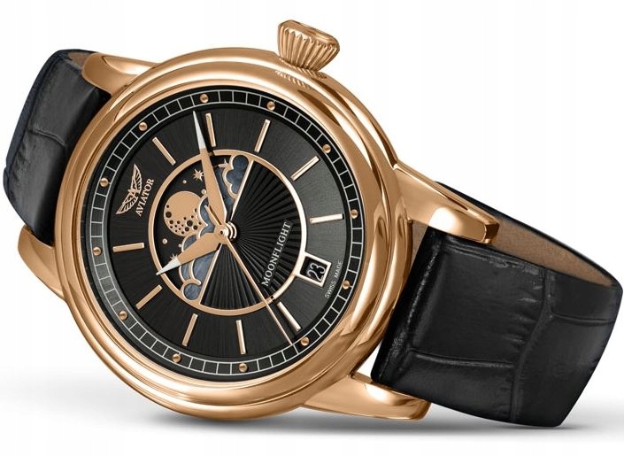 Švýcarské Dámské Hodinky Aviator V.1.33.2.253.4 Douglas Moonflight