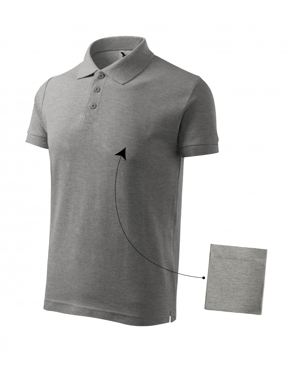 

Koszulka polo męska212 ciemnosza melanż M pod Logo