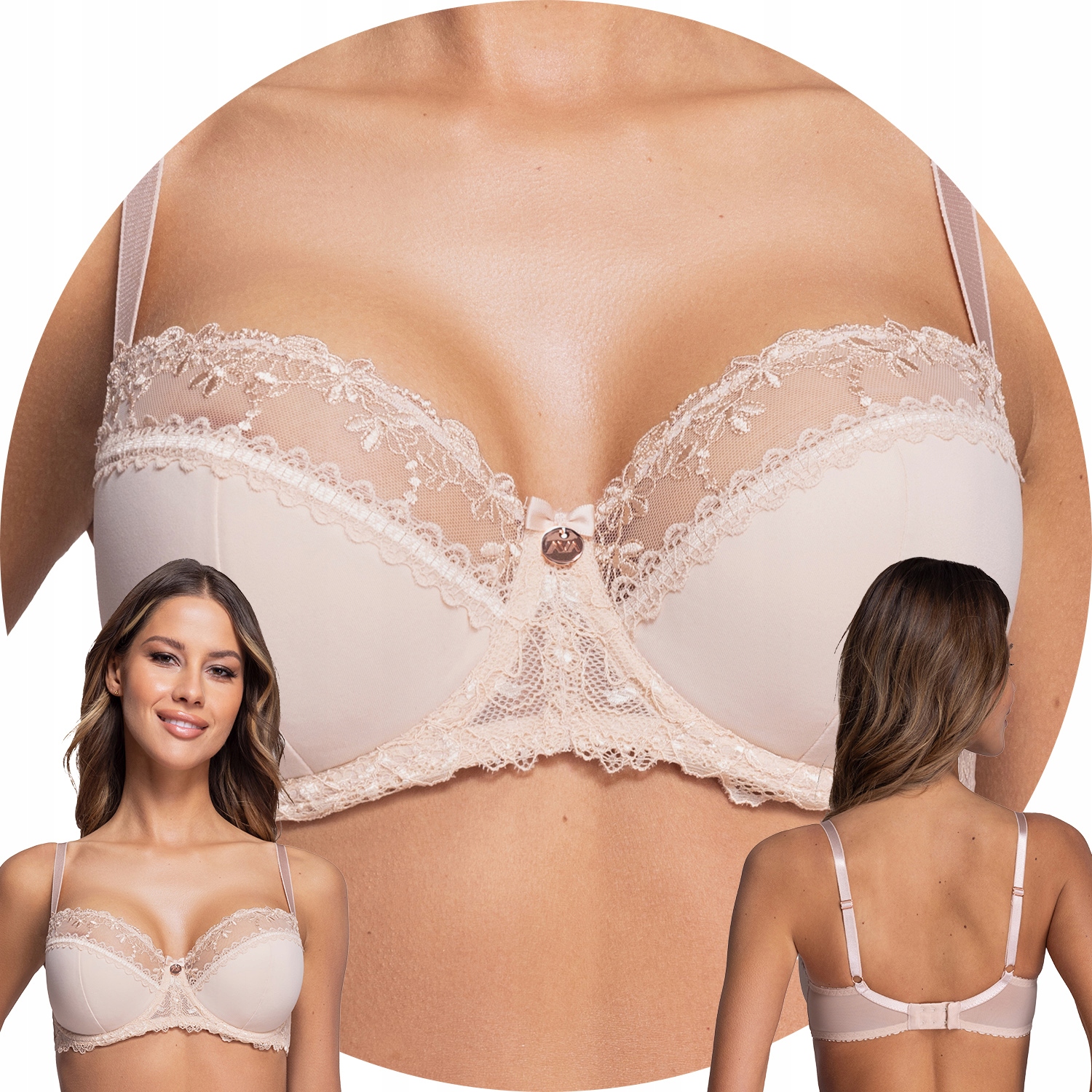 Ava 1030 Maxi Novato béžová 80I Polovyztužená podprsenka Semi Soft