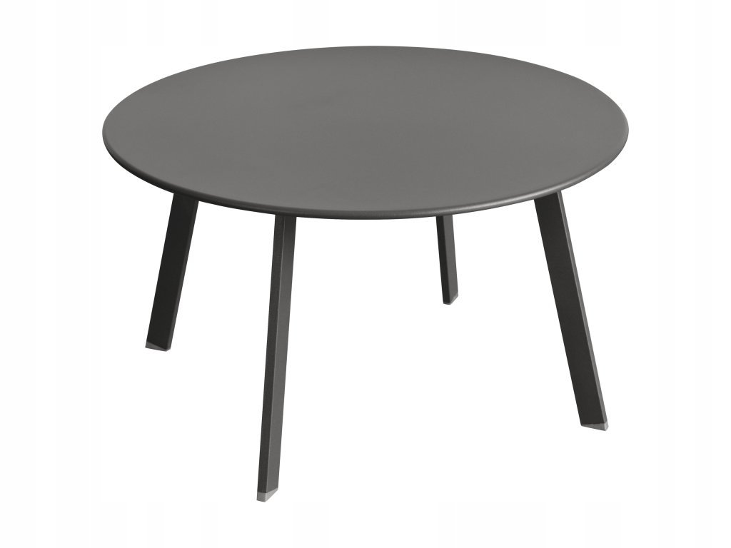 Kovový záhradný stolík Saona, Ø 70 cm, sivý