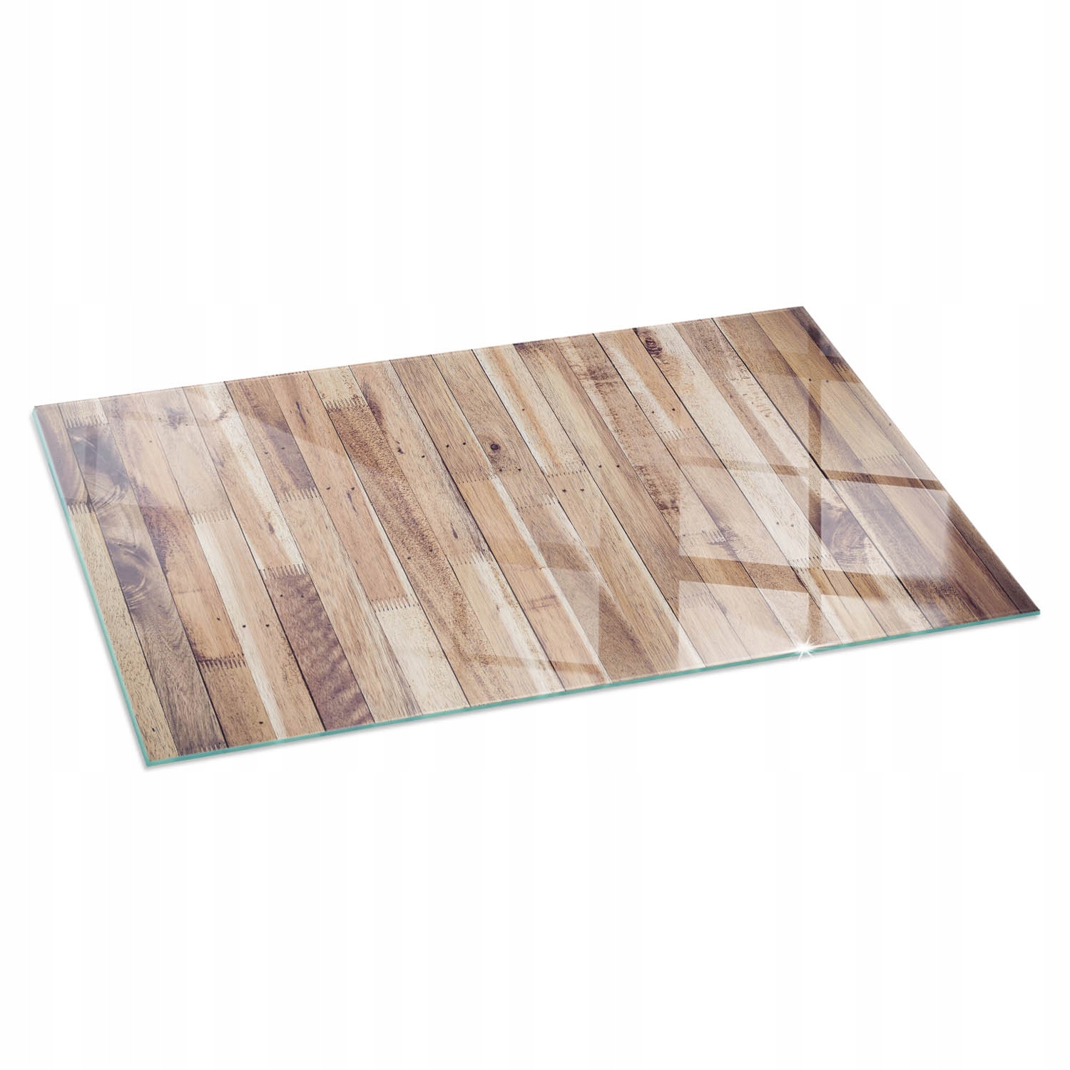 Sklenená ochranná podložka pod pec Drevená doska v usporiadaní 120 x 60 cm