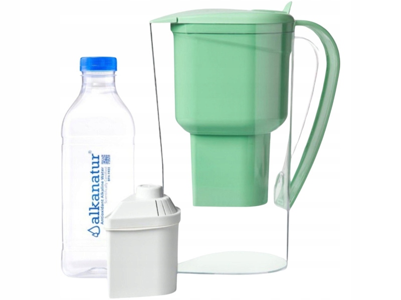 Dzbanek filtrujący Alkanatur Drops Zielony Butelka Bpa Free 1 l