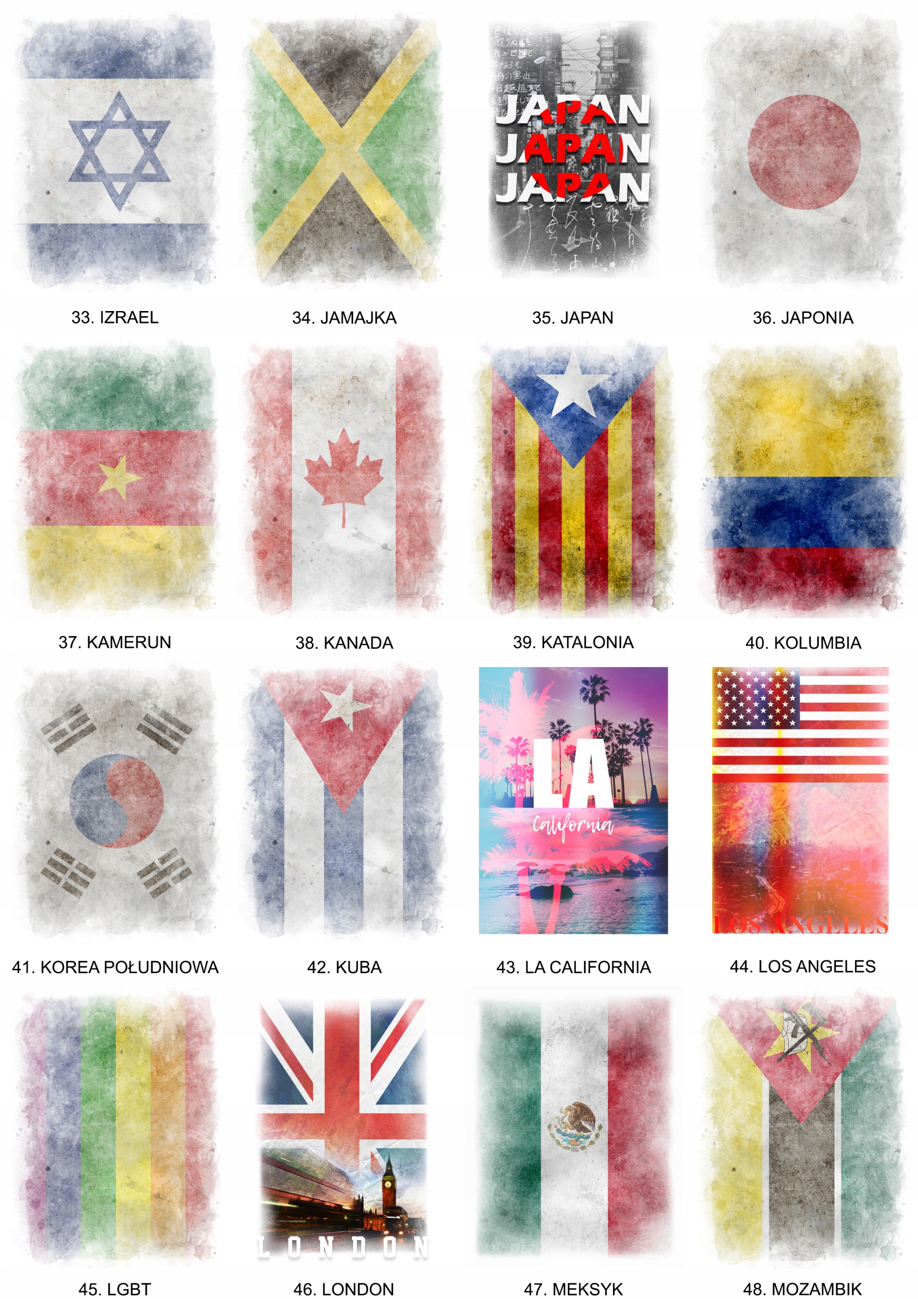 KOSZULKA T-SHIRT VINTAGE FLAGA FRANCJA ROZM XXL Kolor wielokolorowy