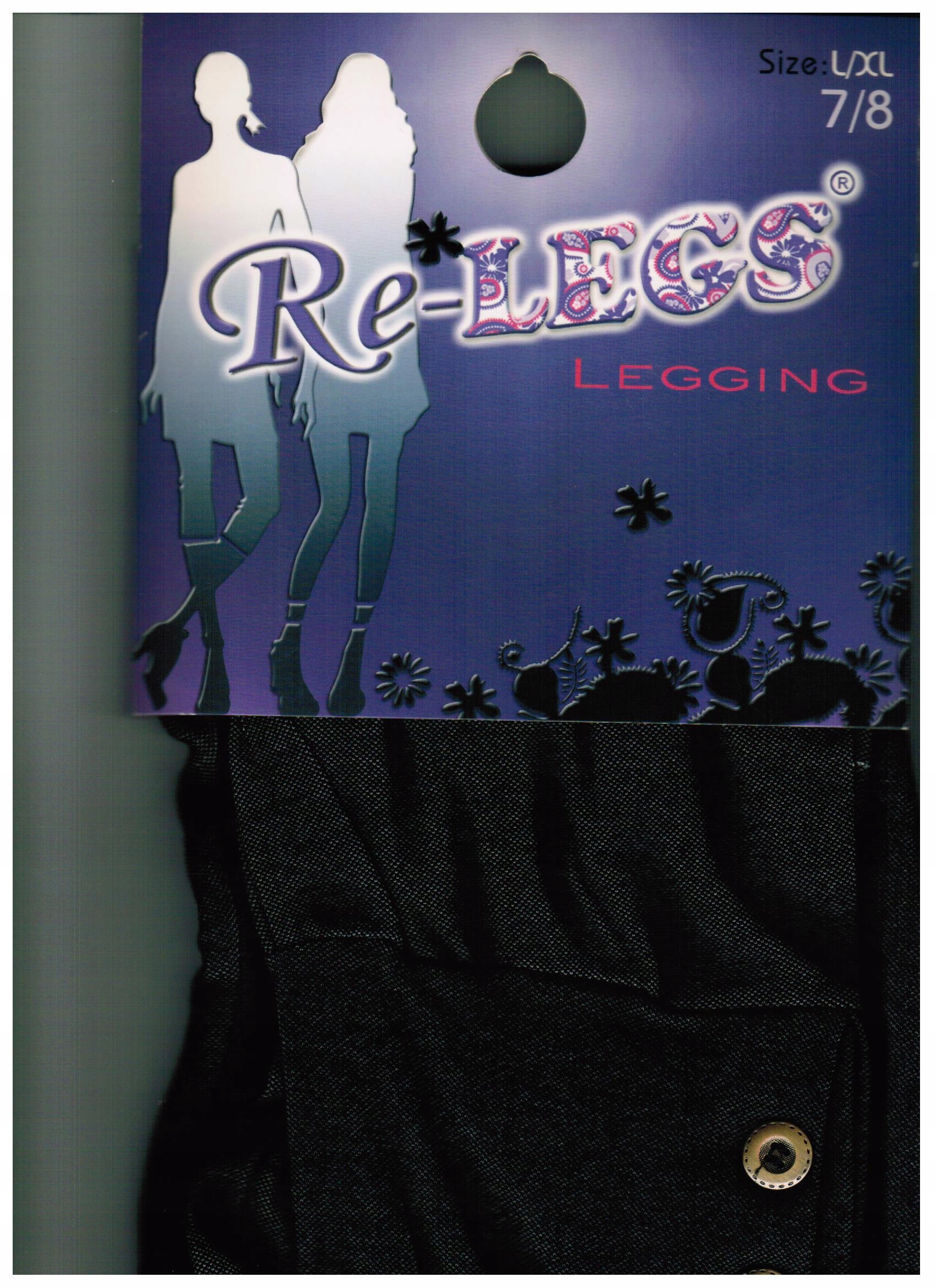 

Legginsy Re-legs 7/8 Risocs, melanż grafit L/XL