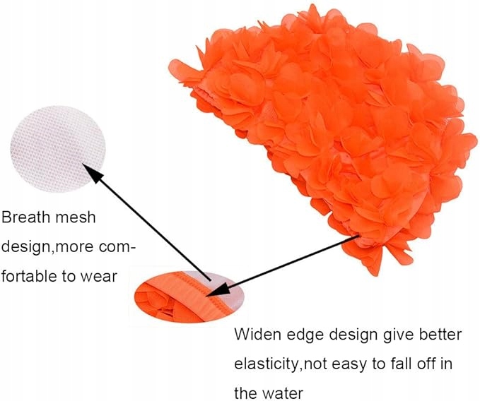 Czepek pływacki dla dorosłych poliamid CL pomarańcze i czerwienie EAN (GTIN) 606089969513