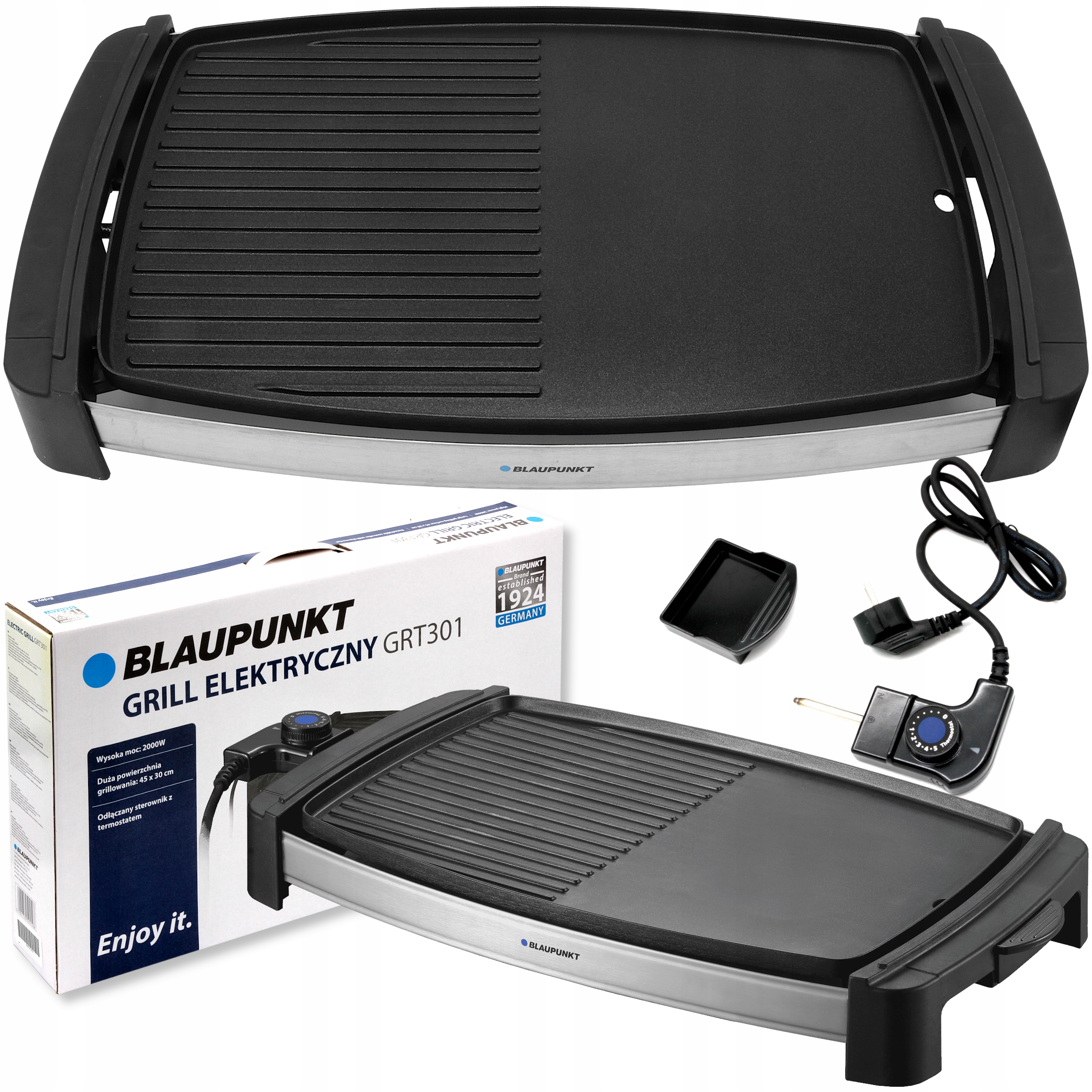 

Grill Elektryczny 2000W Blaupunkt 45x30 Płaski