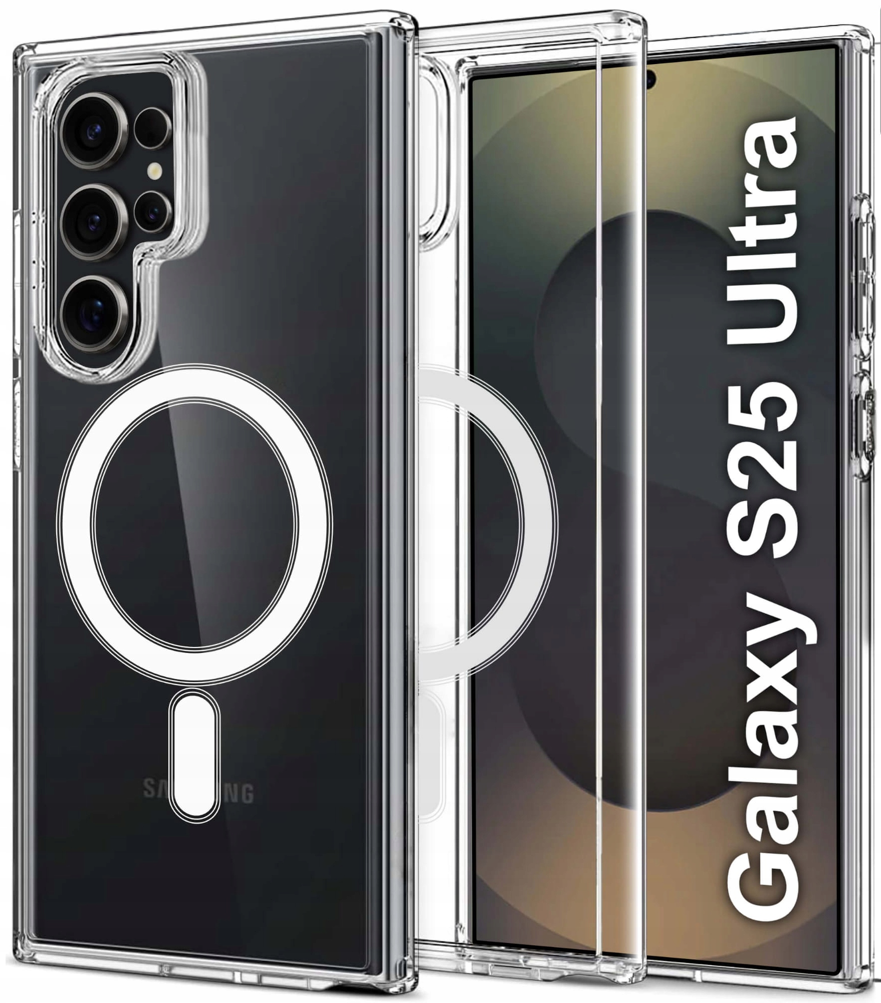 Etui Magsafe Szkło 9H Pro+ Do Samsung Galaxy S25 Ultra Jakość Premium