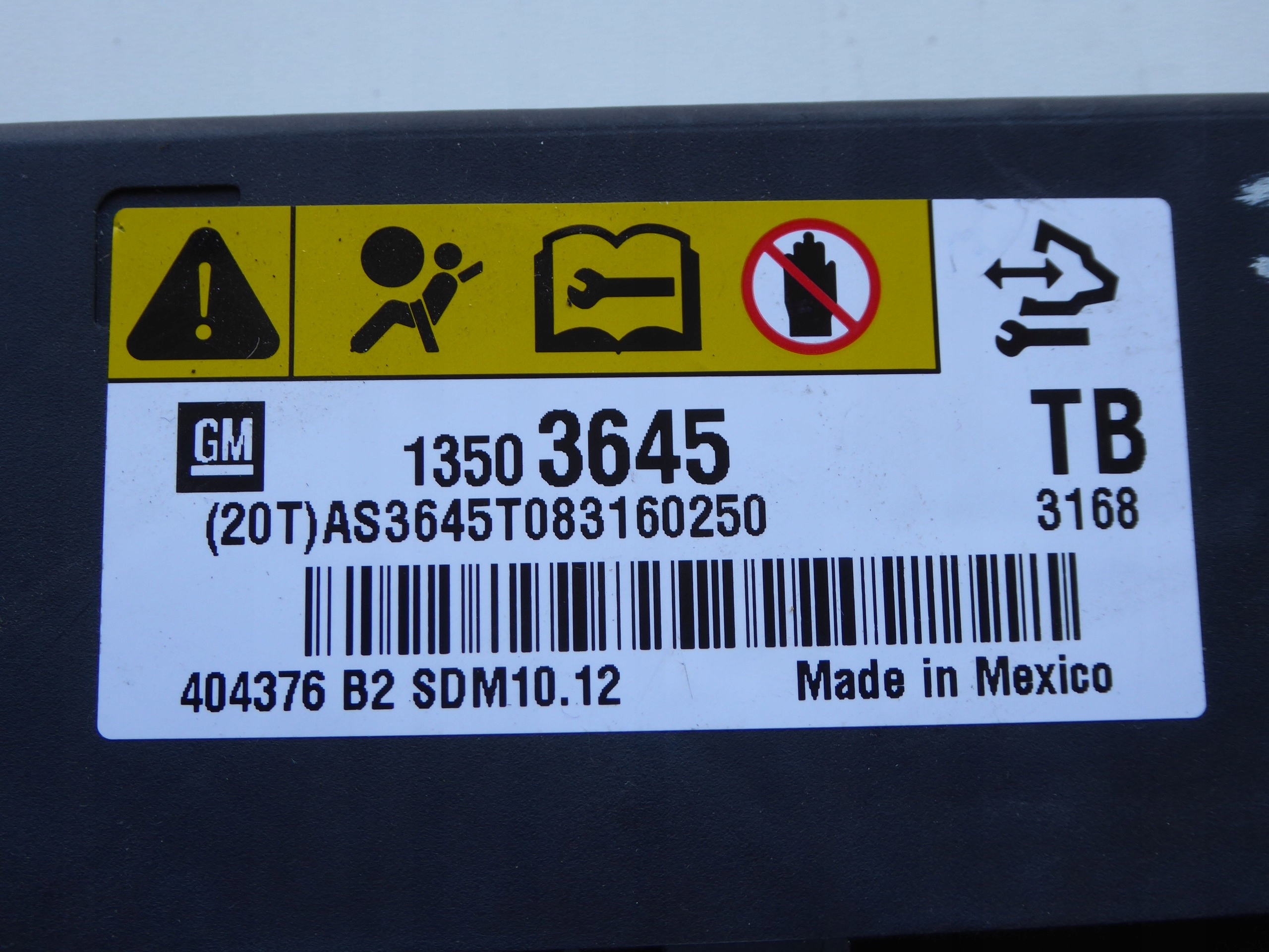 SENSOR airbag AIRBAG OPEL INSIGNIA 13503645