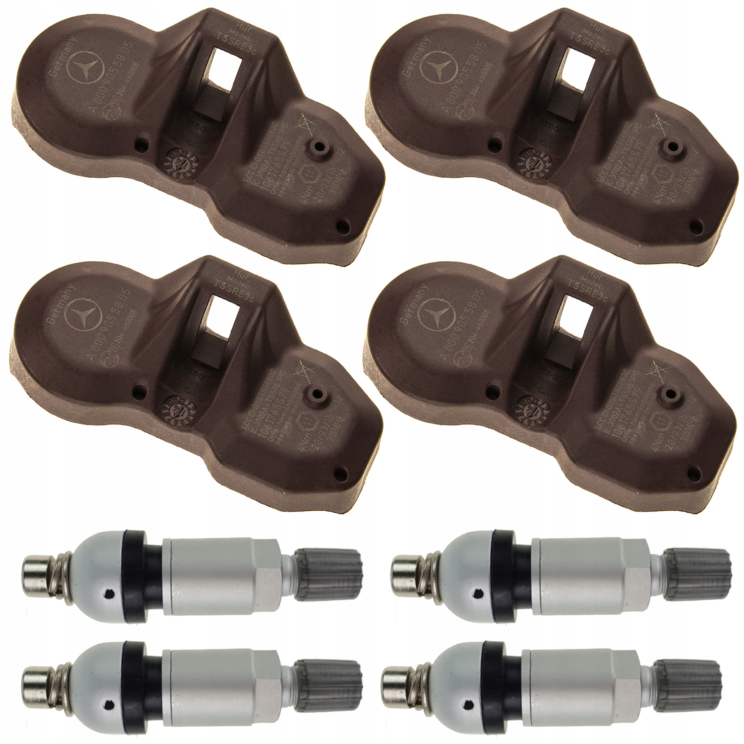 

4 Czujniki ciśnienia Tpms Audi A8 315 MHz Oem