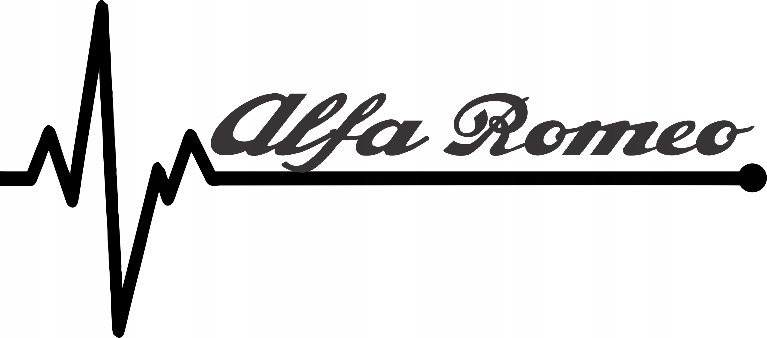 Naklejka alfa romeo ekg linia życia 156 147 gt 159